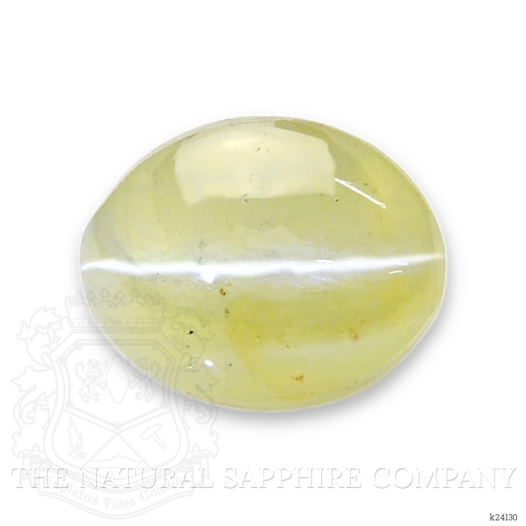 1.71 Ct. Greenish Yellow Cabochon Chrysoberyl from Ceylon (Sri Lanka)