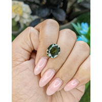 5.92 Ct. Green Zircon from Ceylon (Sri Lanka) Life Style