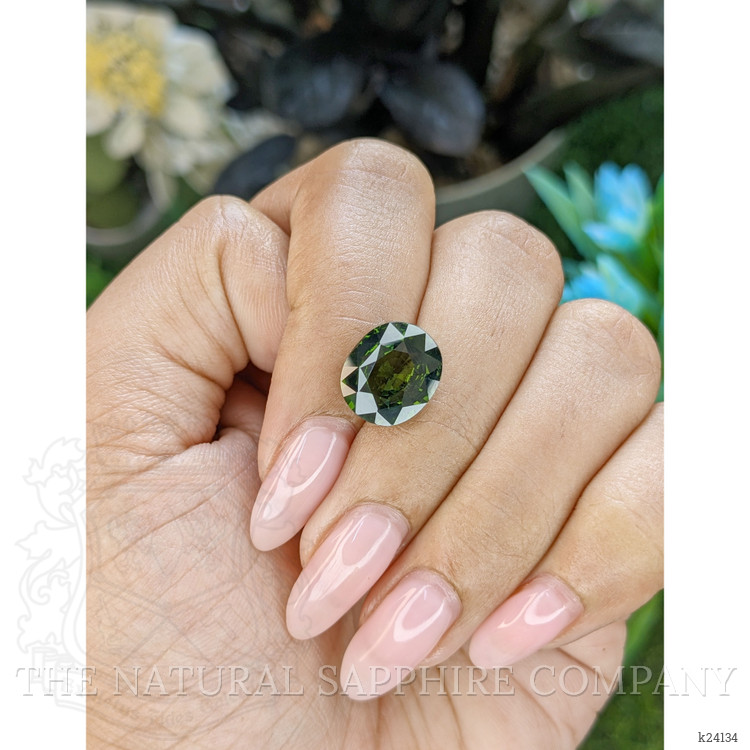 5.92 Ct. Green Zircon from Ceylon (Sri Lanka)