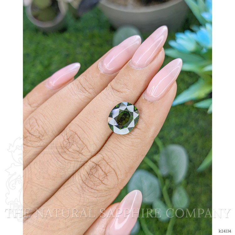 5.92 Ct. Green Zircon from Ceylon (Sri Lanka)