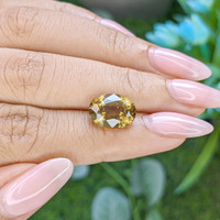 5.64 Ct. Greenish Yellow Zircon from Ceylon (Sri Lanka) Life Style
