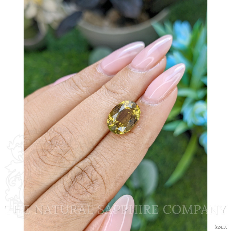 5.64 Ct. Greenish Yellow Zircon from Ceylon (Sri Lanka)