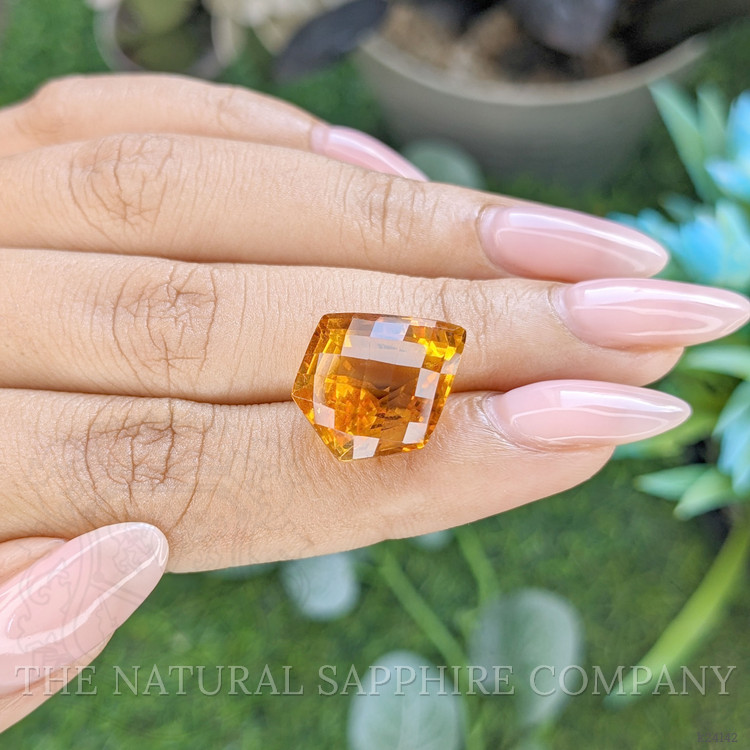 12.77 Ct. Orange Citrine from Ceylon (Sri Lanka)