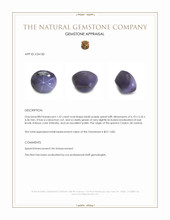 1.32 Ct. Bluish Purple Cabochon Spinel from Ceylon (Sri Lanka) Appraisal