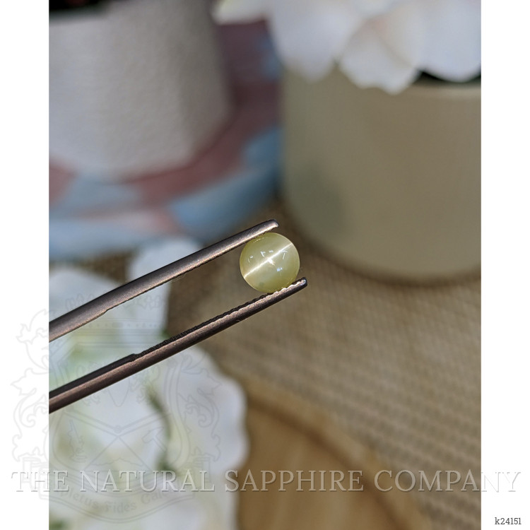 1.31 Ct. Brownish Yellow Cabochon Chrysoberyl from Ceylon (Sri Lanka)