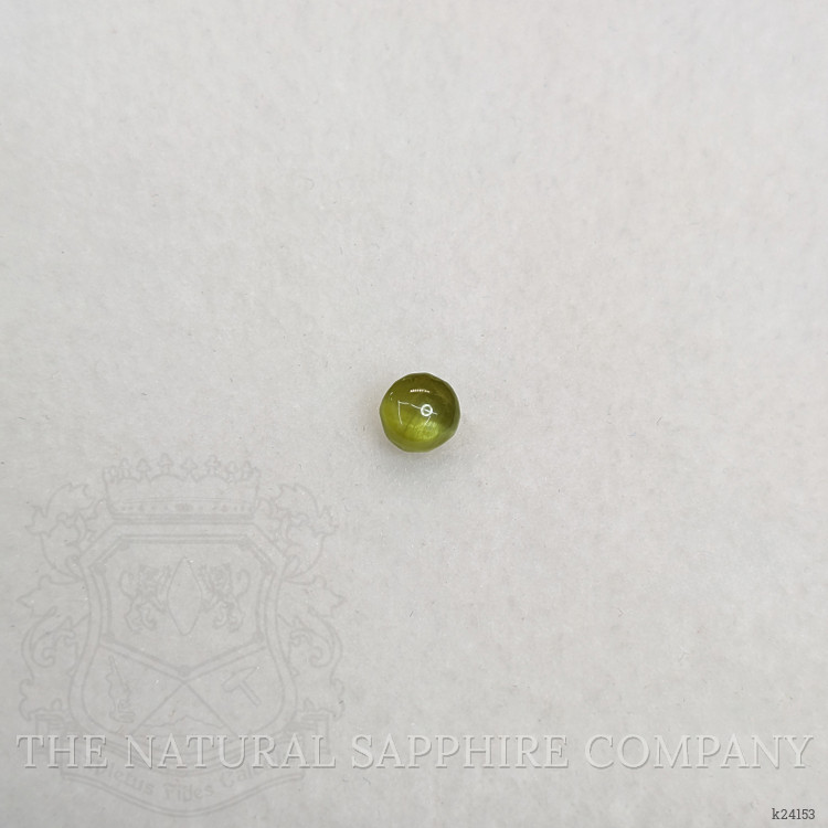 0.65 Ct. Greenish Yellow Cabochon Chrysoberyl from Ceylon (Sri Lanka)