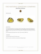 3.10 Ct. Brownish Yellow Chrysoberyl from Ceylon (Sri Lanka) Appraisal