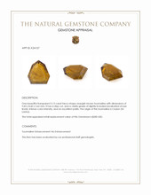 2.13 Ct. Orangish Brown Tourmaline from Ceylon (Sri Lanka) Appraisal