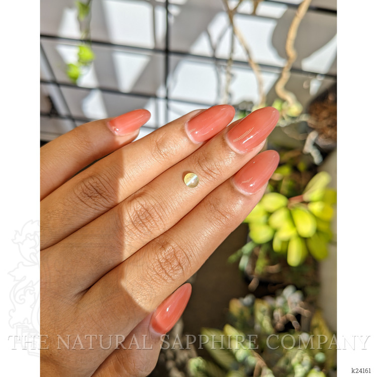 0.63 Ct. Yellow Cabochon Chrysoberyl from Ceylon (Sri Lanka)