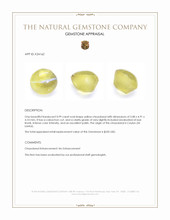 0.99 Ct. Yellow Cabochon Chrysoberyl from Ceylon (Sri Lanka) Appraisal