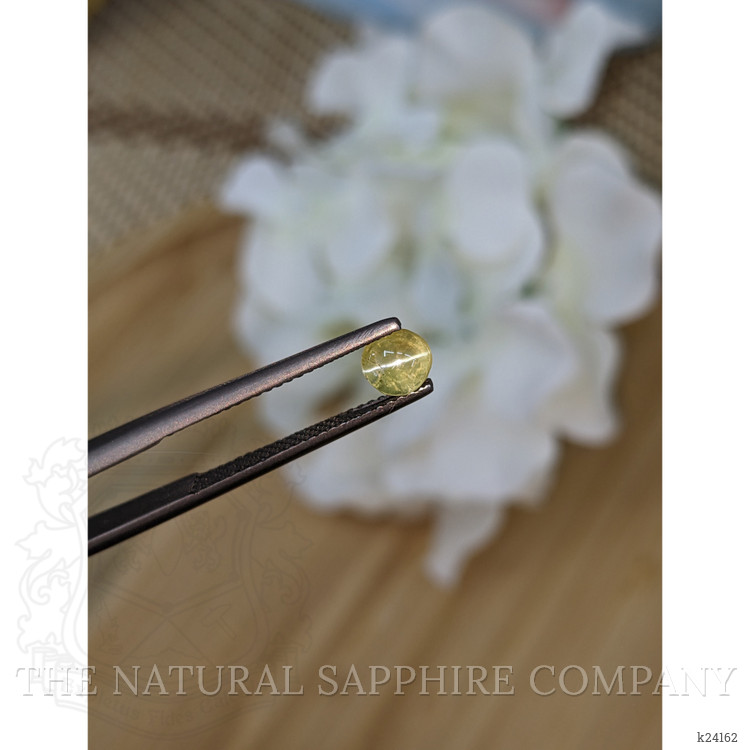 0.99 Ct. Yellow Cabochon Chrysoberyl from Ceylon (Sri Lanka)