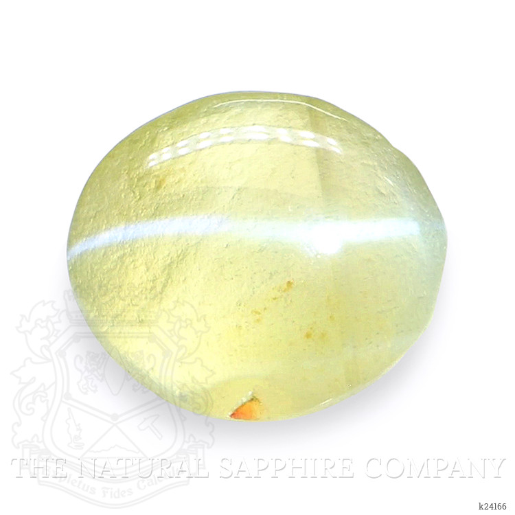 1.25 Ct. Greenish Yellow Cabochon Chrysoberyl from Ceylon (Sri Lanka)
