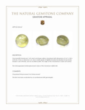 1.40 Ct. Yellow Cabochon Chrysoberyl from Ceylon (Sri Lanka) Appraisal