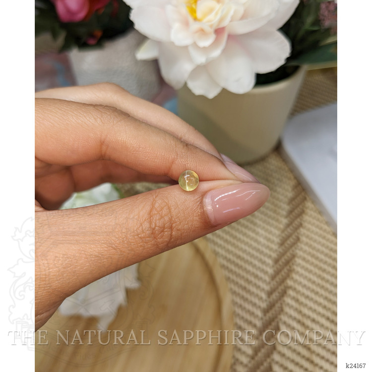 1.40 Ct. Yellow Cabochon Chrysoberyl from Ceylon (Sri Lanka)