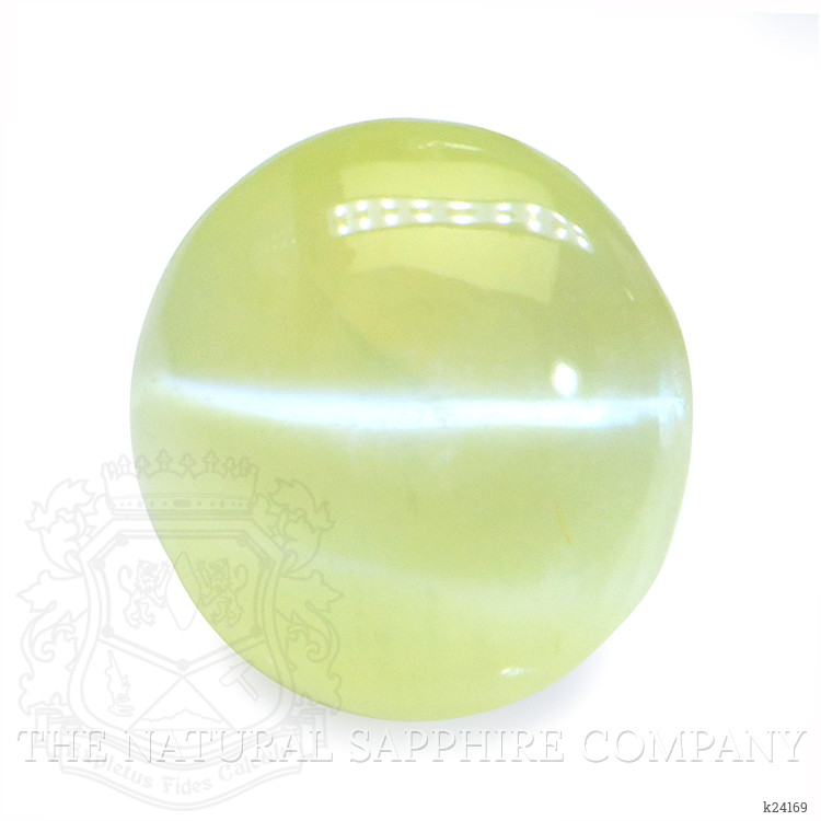 0.55 Ct. Greenish Yellow Cabochon Chrysoberyl from Ceylon (Sri Lanka)
