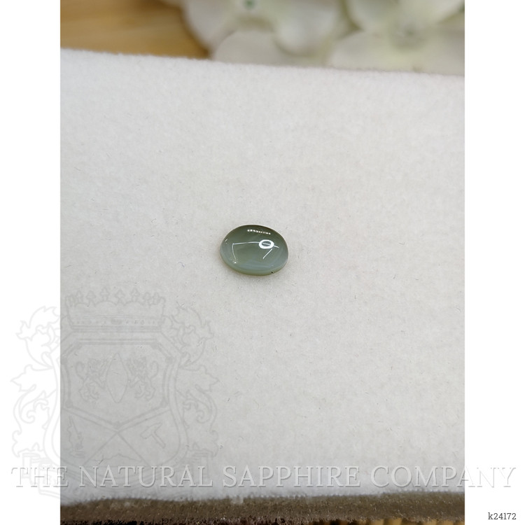 1.48 Ct. Green Cabochon Chrysoberyl from Ceylon (Sri Lanka)