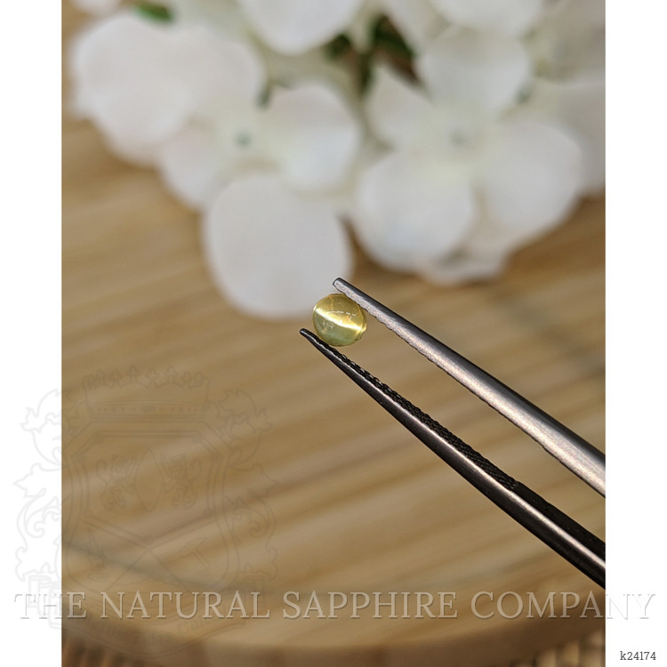 0.64 Ct. Yellow Cabochon Chrysoberyl from Ceylon (Sri Lanka)