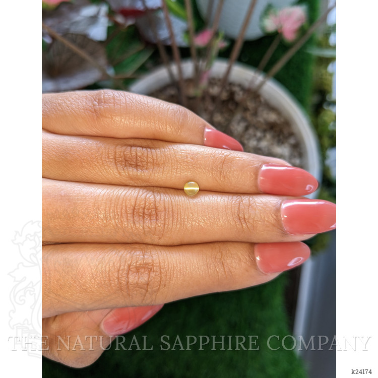 0.64 Ct. Yellow Cabochon Chrysoberyl from Ceylon (Sri Lanka)