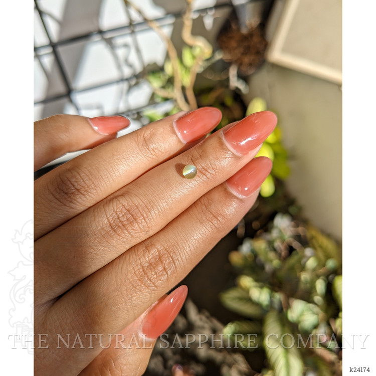 0.64 Ct. Yellow Cabochon Chrysoberyl from Ceylon (Sri Lanka)