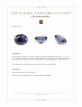 1.16 Ct. Violet Spinel from Ceylon (Sri Lanka) Appraisal
