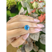 6.16 Ct. Swiss Blue Topaz from Ceylon (Sri Lanka) Life Style