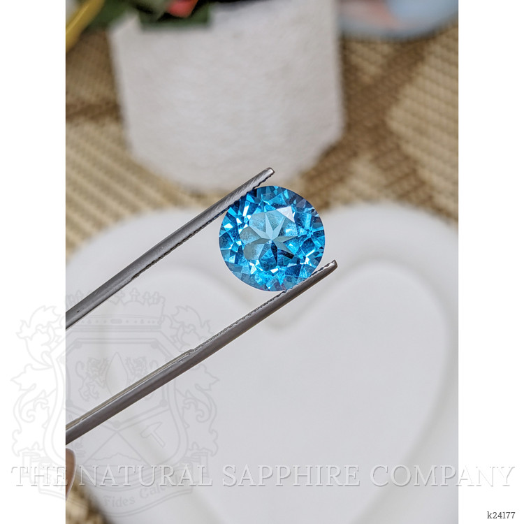7.46 Ct. Swiss Blue Topaz from Ceylon (Sri Lanka)