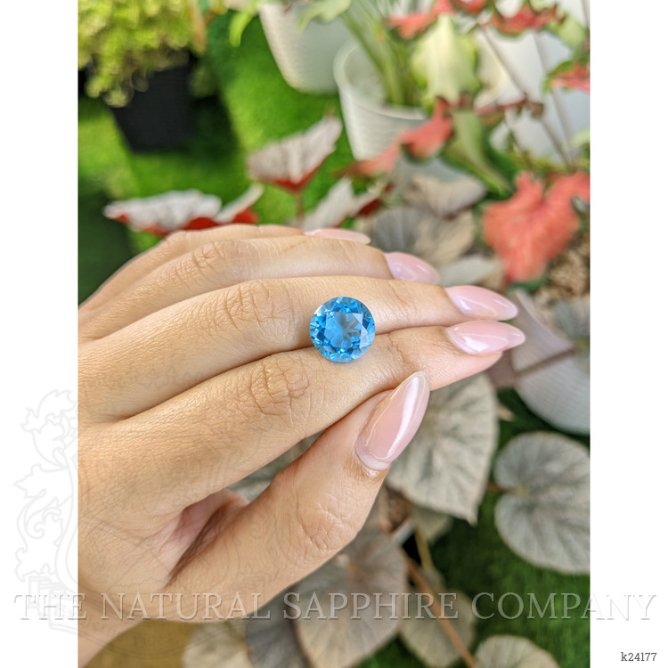 7.46 Ct. Swiss Blue Topaz from Ceylon (Sri Lanka)