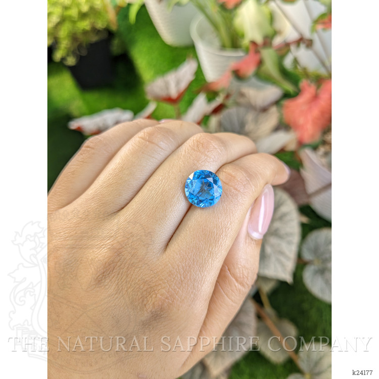 7.46 Ct. Swiss Blue Topaz from Ceylon (Sri Lanka)