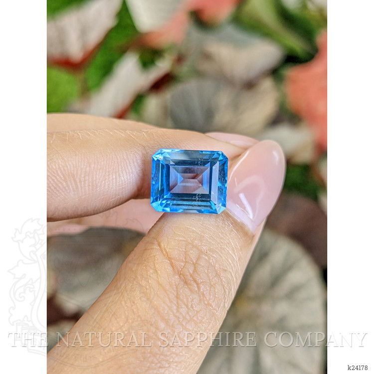 8.22 Ct. Swiss Blue Topaz from Ceylon (Sri Lanka)