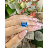 7.72 Ct. Swiss Blue Topaz from Ceylon (Sri Lanka) Life Style