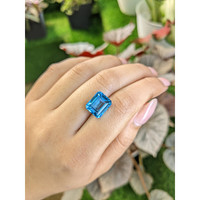 7.84 Ct. Swiss Blue Topaz from Ceylon (Sri Lanka) Life Style