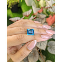 7.84 Ct. Swiss Blue Topaz from Ceylon (Sri Lanka) Life Style