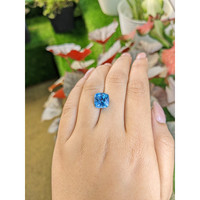 5.09 Ct. Swiss Blue Topaz from Ceylon (Sri Lanka) Life Style