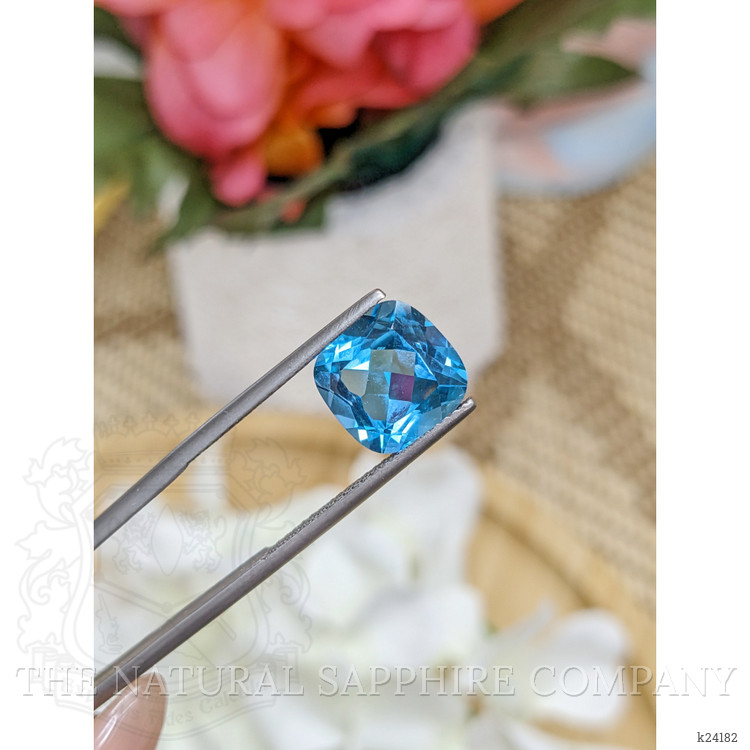 5.18 Ct. Swiss Blue Topaz from Ceylon (Sri Lanka)