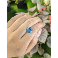 5.18 Ct. Swiss Blue Topaz from Ceylon (Sri Lanka) Life Style