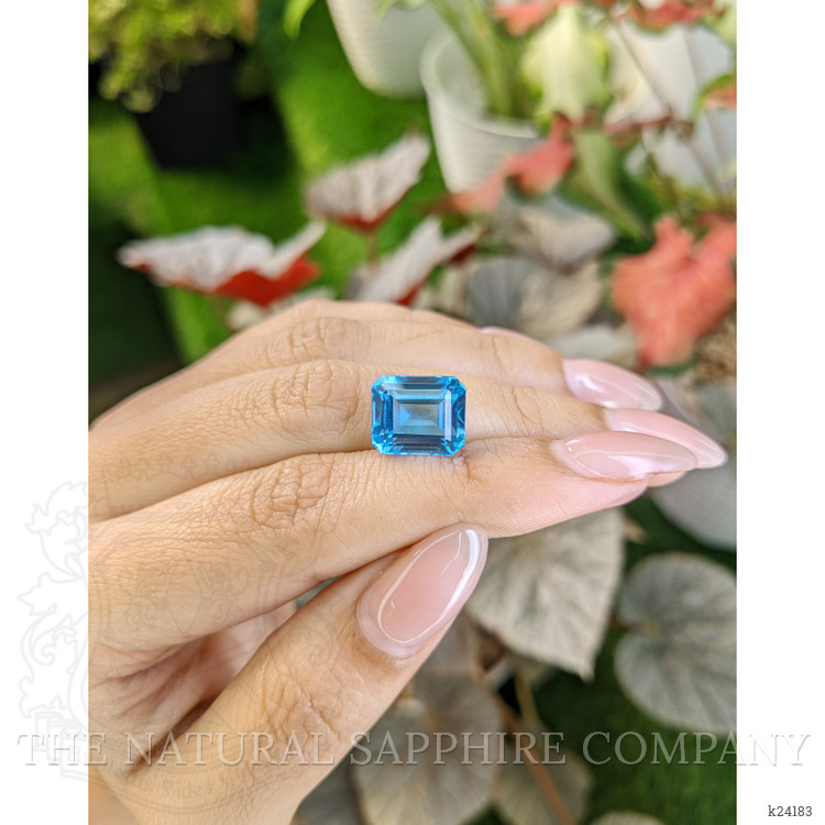 8.54 Ct. Swiss Blue Topaz from Ceylon (Sri Lanka)