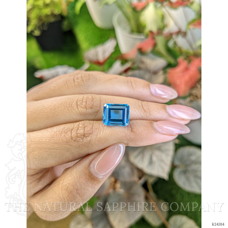 8.24 Ct. Swiss Blue Topaz from Ceylon (Sri Lanka)