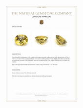 4.35 Ct. Brownish Yellow Zircon from Ceylon (Sri Lanka) Appraisal