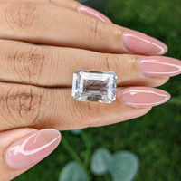 13.45 Ct. White Topaz from Ceylon (Sri Lanka) Life Style