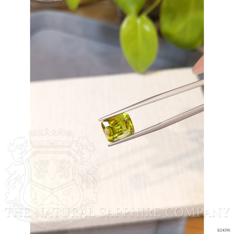 4.98 Ct. Yellowish Green Sphene (Titanite) from Madagascar
