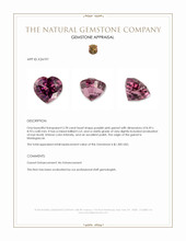 3.78 Ct. Purplish Pink Garnet from Madagascar Appraisal