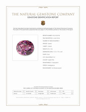 3.56 Ct. Purplish Pink Garnet from Madagascar Scan Report