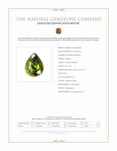 2.29 Ct. Yellowish Green Sphene (Titanite) from Madagascar Scan Report