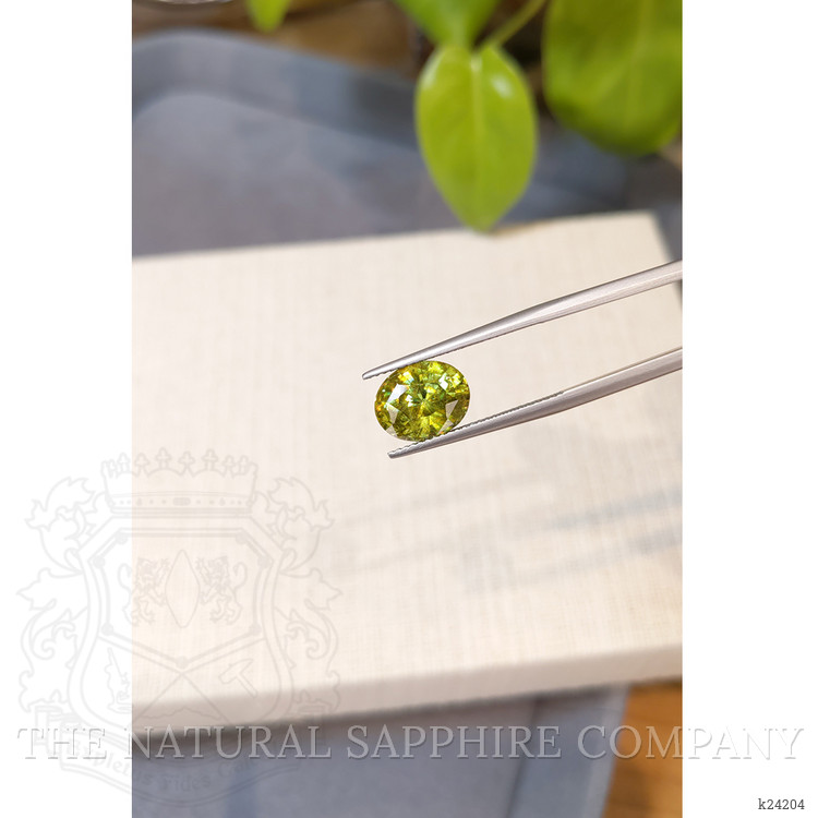 4.40 Ct. Yellowish Green Sphene (Titanite) from Madagascar