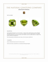 1.46 Ct. Yellowish Green Sphene (Titanite) from Madagascar Appraisal