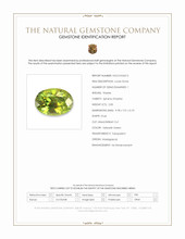2.83 Ct. Yellowish Green Sphene (Titanite) from Madagascar Scan Report