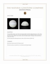 1.68 Ct. White Cabochon Moonstone from Ceylon (Sri Lanka) Appraisal