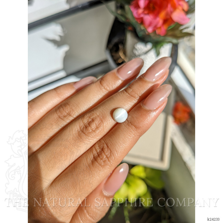 1.68 Ct. White Cabochon Moonstone from Ceylon (Sri Lanka)