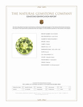 0.75 Ct. Yellowish Green Peridot from Pakistan Scan Report