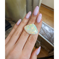 19.03 Ct. Multi Color Cabochon Jelly Opal from Australia Life Style